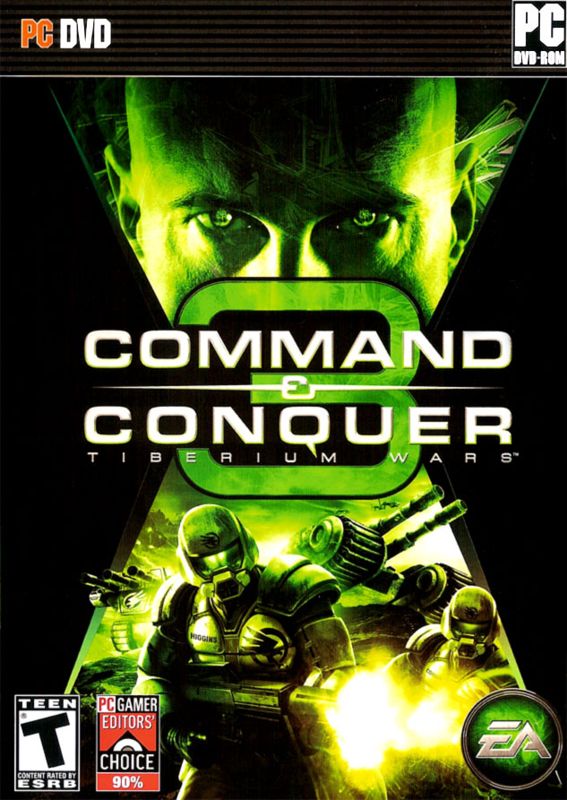 Published PC DVD cover for Command & Conquer 3: Tiberium Wars